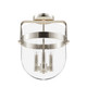 Hunter - 19836 - Three Light Flush Mount - Karloff - Brushed Nickel