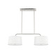 Hunter - 19892 - Four Light Linear Chandelier - Cottage Hill - Brushed Nickel