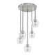 Hunter - 19899 - Five Light Pendant - Maple Park - Brushed Nickel
