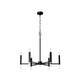Hunter - 45231 - Six Light Chandelier - Sunjai - Matte Black