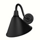 Hunter - 46010 - One Light Outdoor Wall Mount - Cassius - Matte Black