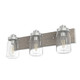 Hunter - 48020 - Three Light Bathroom Vanity - Devon Park - Brushed Nickel
