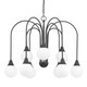 Hunter - 48199 - Nine Light Chandelier - Valadon - Matte Black