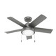 Hunter - 51440 - 44 Ceiling Fan - Seawall - Matte Silver