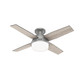Hunter - 51757 - 44 Ceiling Fan - Dempsey - Matte Silver