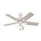 Hunter - 52350 - 44 Ceiling Fan - Crystal Peak - Matte White