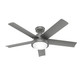 Hunter - 52416 - 52 Ceiling Fan - Seawall - Matte Silver