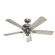 Hunter - 52534 - 52 Ceiling Fan - Crestfield - Matte Silver
