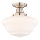 Vaxcel - C0352 - One Light Semi-Flush Mount - Eastgate - Satin Nickel