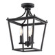 Vaxcel - C0377 - Three Light Semi-Flush Mount - Cottage Grove - Matte Black