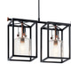 Kitner Three Light Linear Chandelier (52033BK)