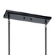 Kitner Three Light Linear Chandelier (52033BK)