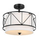 Birkleigh Three Light Pendant/Semi Flush (52074BK)