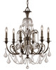Crystorama - 5116-EB-CL-MWP - Six Light Chandelier - Regis - English Bronze