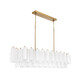 Addis 16 Light Linear Chandelier (ADD-337-AG-WH)