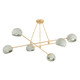 Hudson Valley - 3106-VGL/LWP - Six Light Chandelier - Turner - Vintage Gold Leaf