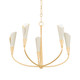 Hudson Valley - 3155-VGL/SSD - Five Light Chandelier - Montrose - Vintage Gold Leaf