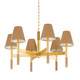 Hudson Valley - 3434-AGB - Six Light Chandelier - Lindenwood - Aged Brass