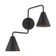 Meridian - M90111MBK - Two Light Wall Sconce - Matte Black