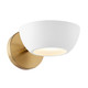 Meridian - M90113WHNB - One Light Wall Sconce - White and Natural Brass
