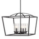 Golden - 4309-5 BLK-BLK-SD - Five Light Chandelier - Mercer - Matte Black