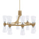 Toltec Lighting - 4808-NAB-880 - 16 Light Chandelier - Everleigh - New Age Brass