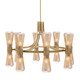 Toltec Lighting - 4808-NAB-883 - 16 Light Chandelier - Everleigh - New Age Brass