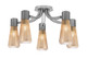 Toltec Lighting - 4817-GP-883 - Five Light Semi-Flush Mount - Everleigh - Graphite
