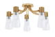 Toltec Lighting - 4817-NAB-880 - Five Light Semi-Flush Mount - Everleigh - New Age Brass