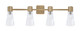 Toltec Lighting - 4824-NAB-880 - Four Light Bath Bar - Everleigh - New Age Brass