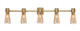 Toltec Lighting - 4825-NAB-883 - Five Light Bath Bar - Everleigh - New Age Brass