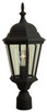 Craftmade - Z255-TB - One Light Post Mount - Straight Glass Cast - Textured Black