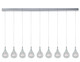 ET2 - E23119-18 - Nine Light Pendant - Larmes - Polished Chrome