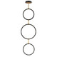 ET2 - E24321-BKGLD - LED Pendant - Hoopla - Black / Gold
