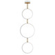 ET2 - E24321-WTGLD - LED Pendant - Hoopla - White/Gold