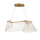 ET2 - E24814-82BCN - LED Linear Pendant - Tartan - Brushed Champagne