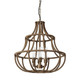Palecek - 2216-79 - Six Light Chandelier - Yvette - Light Bronze /Natural