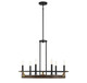 Lighting One E - V6-L1-2931-6-170 - Six Light Chandelier - Icarus - Burnished Brass W/ Walnut