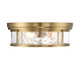 Lighting One E - V6-L6-4906-4-322 - Four Light Flush Mount - Ashton - Warm Brass