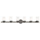 Livex Lighting - 15456-46 - Six Light Vanity - Manhattan - Black Chrome w/ Polished Chromes