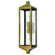 Livex Lighting - 20583-01 - Two Light Outdoor Wall Lantern - Nyack - Antique Brass w/ Polished Chrome Stainless Steel