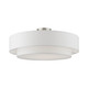 Livex Lighting - 47155-91 - Four Light Semi-Flush Mount - Meridian - Brushed Nickel