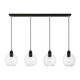 Livex Lighting - 48976-04 - Four Light Linear Chandelier - Downtown - Black w/Brushed Nickel