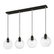 Downtown Four Light Linear Chandelier (48976-04)