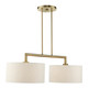 Monroe Two Light Linear Chandelier