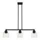 Livex Lighting - 49763-04 - Three Light Linear Chandelier - Aragon - Black