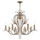 Livex Lighting - 51008-71 - Eight Light Chandelier - Serafina - Hand Applied Venetian Golden Bronze