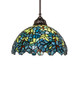 Meyda Tiffany - 298771 - One Light Pendant - Nightfall Wisteria - Mahogany Bronze
