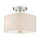 Livex Lighting - 58061-91 - Two Light Semi Flush Mount - Solstice - Brushed Nickel