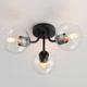 Knox Three Light Semi-Flush Mount (21634CLBK)